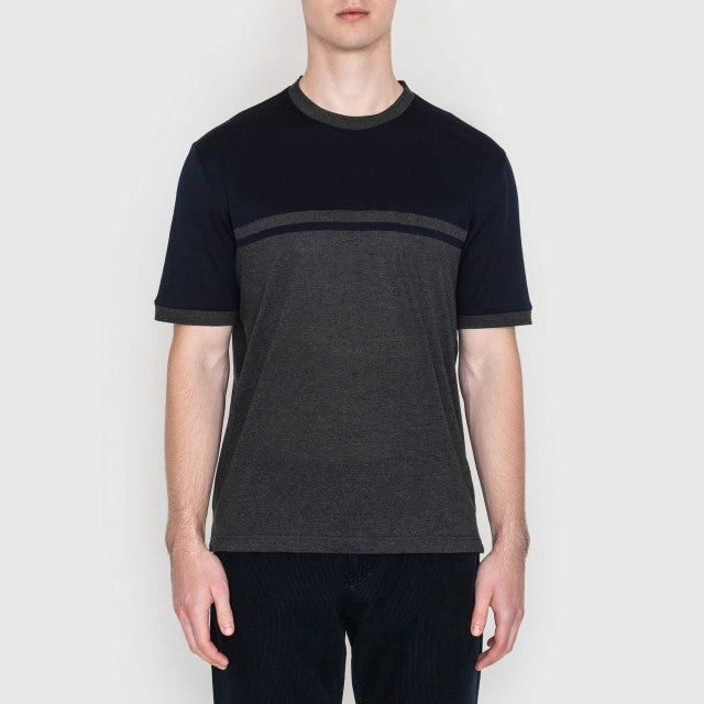 Pal zileri grey / navy cotton t shirt