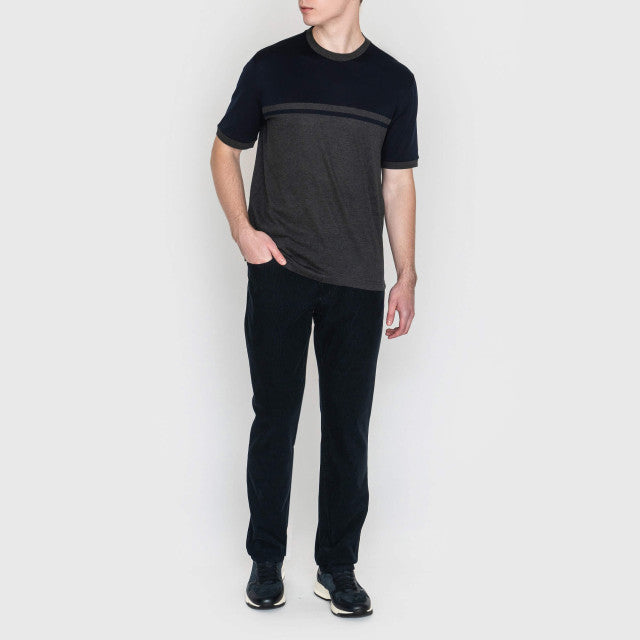 Pal zileri grey / navy cotton t shirt