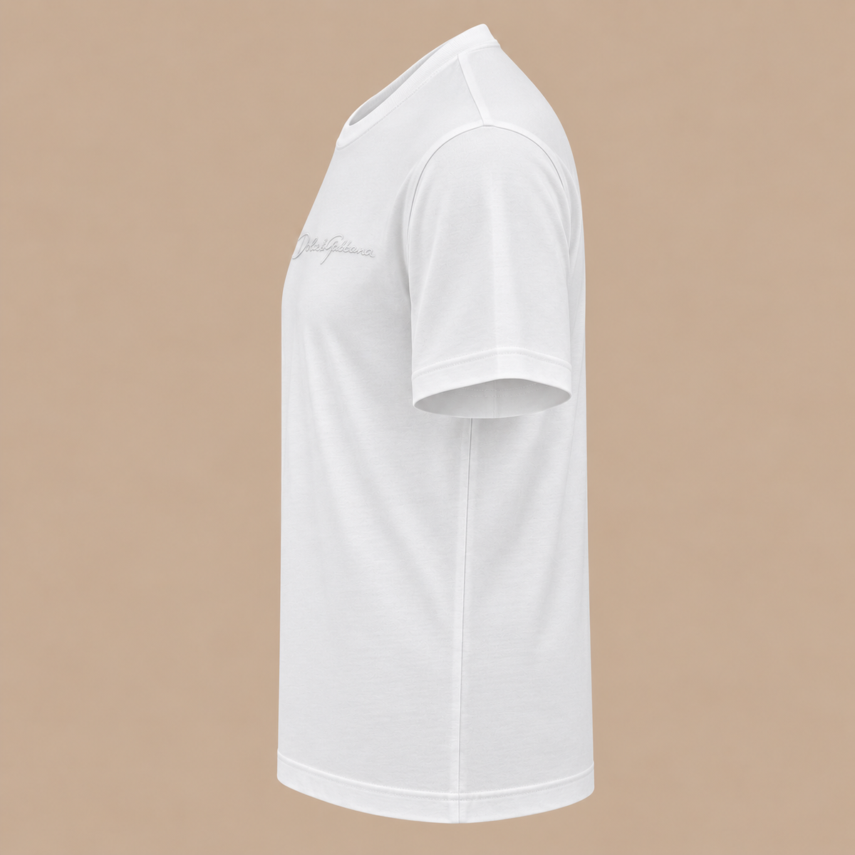 DOLCE & GABANNA Chest Logo Tee - White.