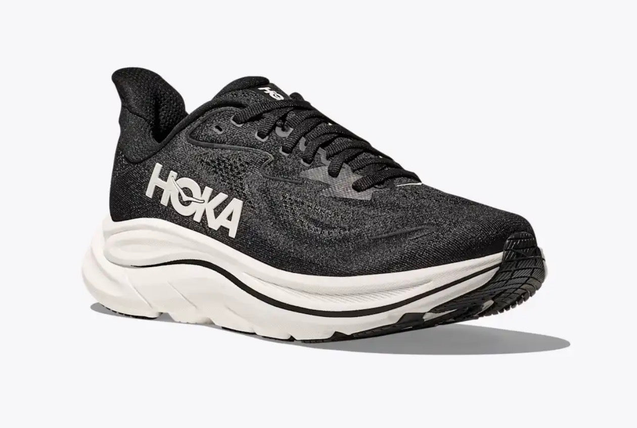 hoka clifton 10black white