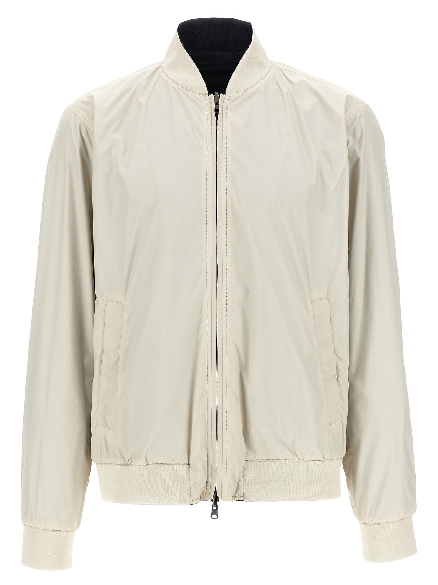 Pal Zileri reversible zip up shell bomber jacket navy/beige