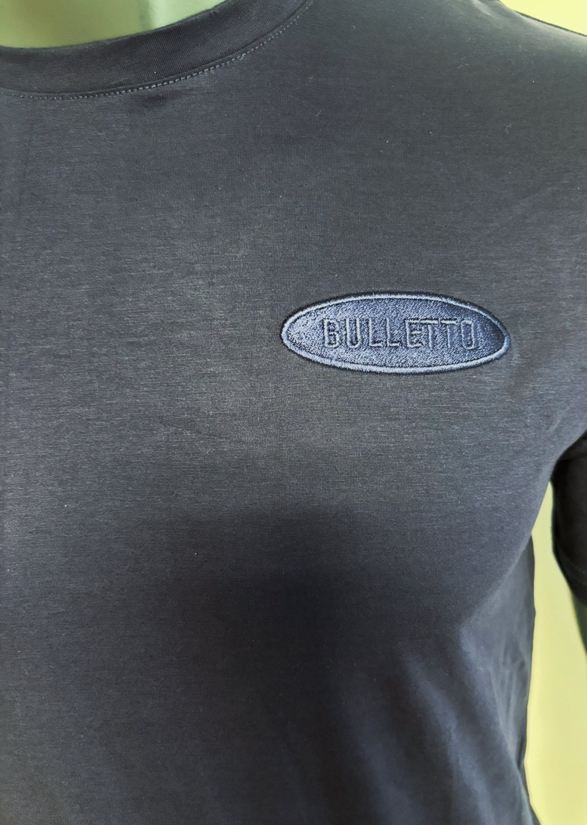 Bulletto embroided logo tee navy