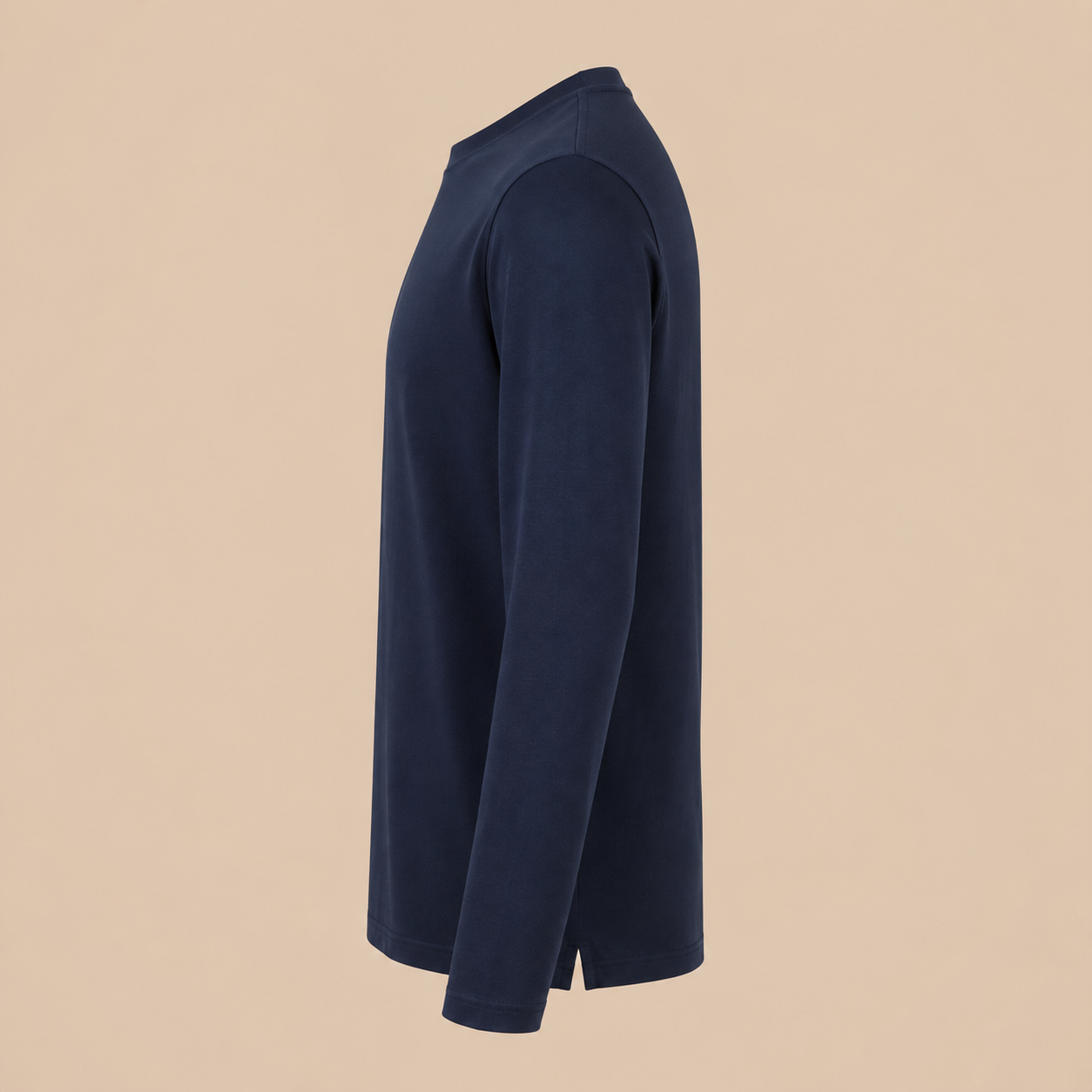 FILLIPPO DE LAURENTIIS Long Sleeve Wool Tee - Navy