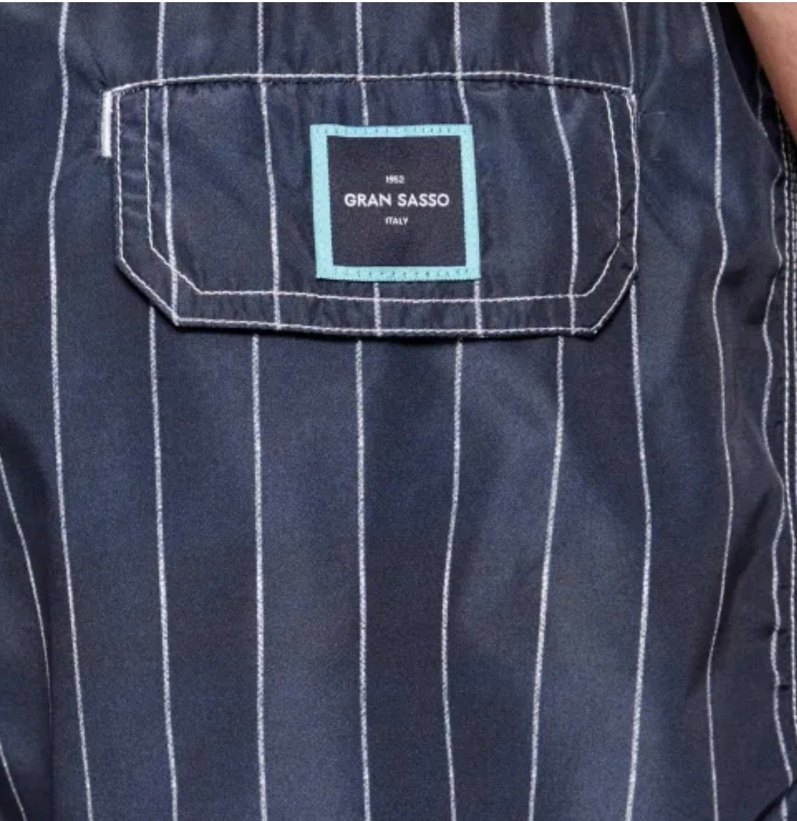 Gran Sasso Swim Short - navy stripe