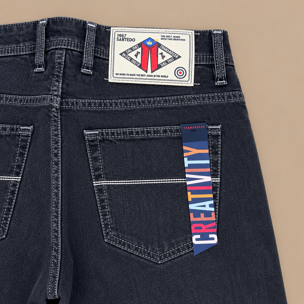 TRAMAROSSA Leonardo 5 Pocket Jeans - Blue / Grey