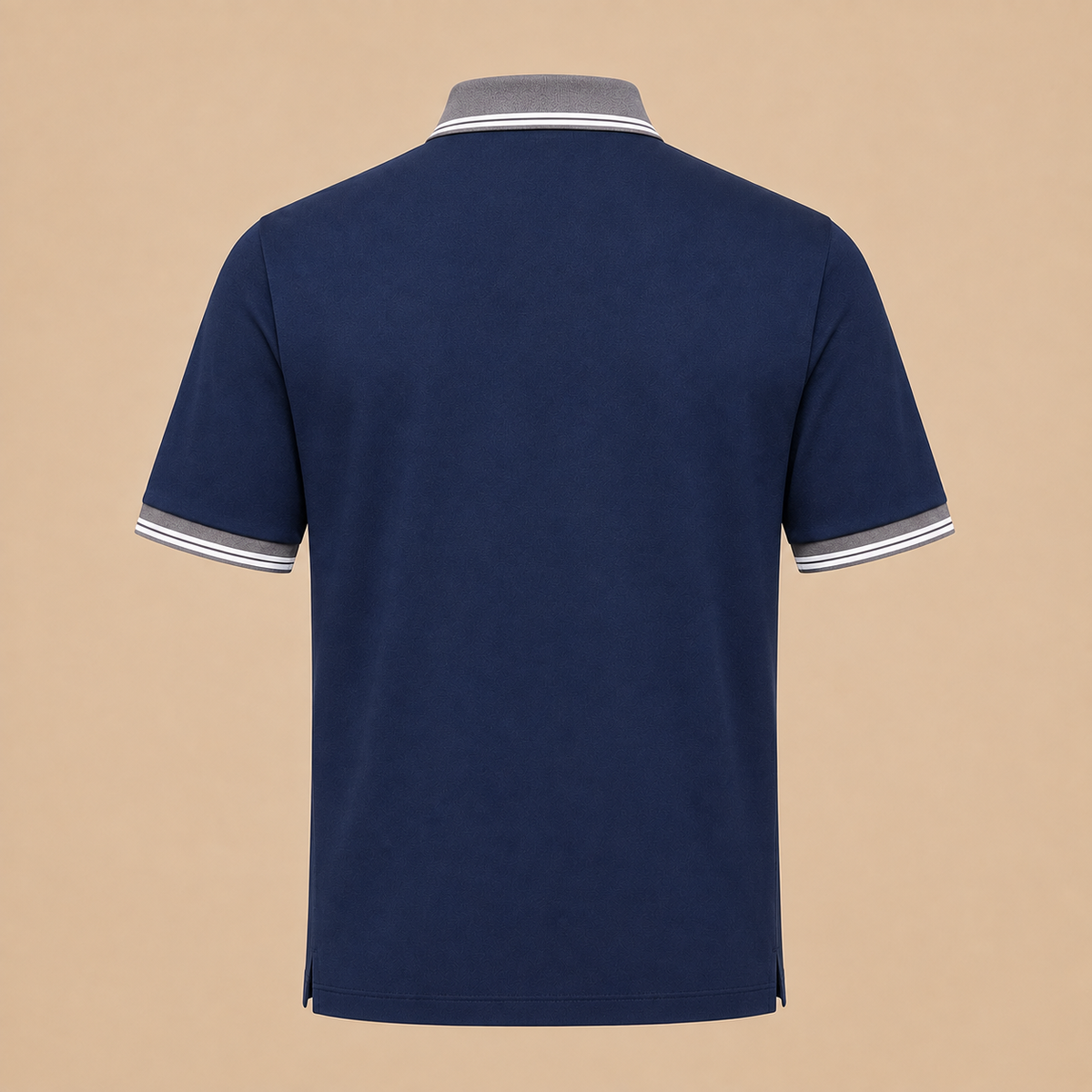 Gran Sasso Mercerized Cotton Piquet Polo - Navy / Stone