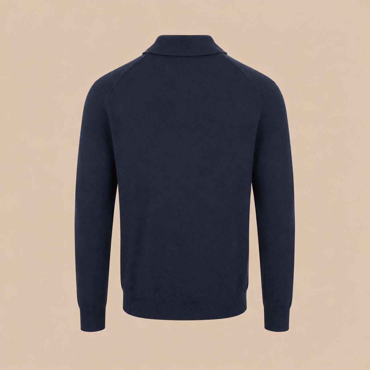 PAL ZILERI Silk Knit Polo - Navy