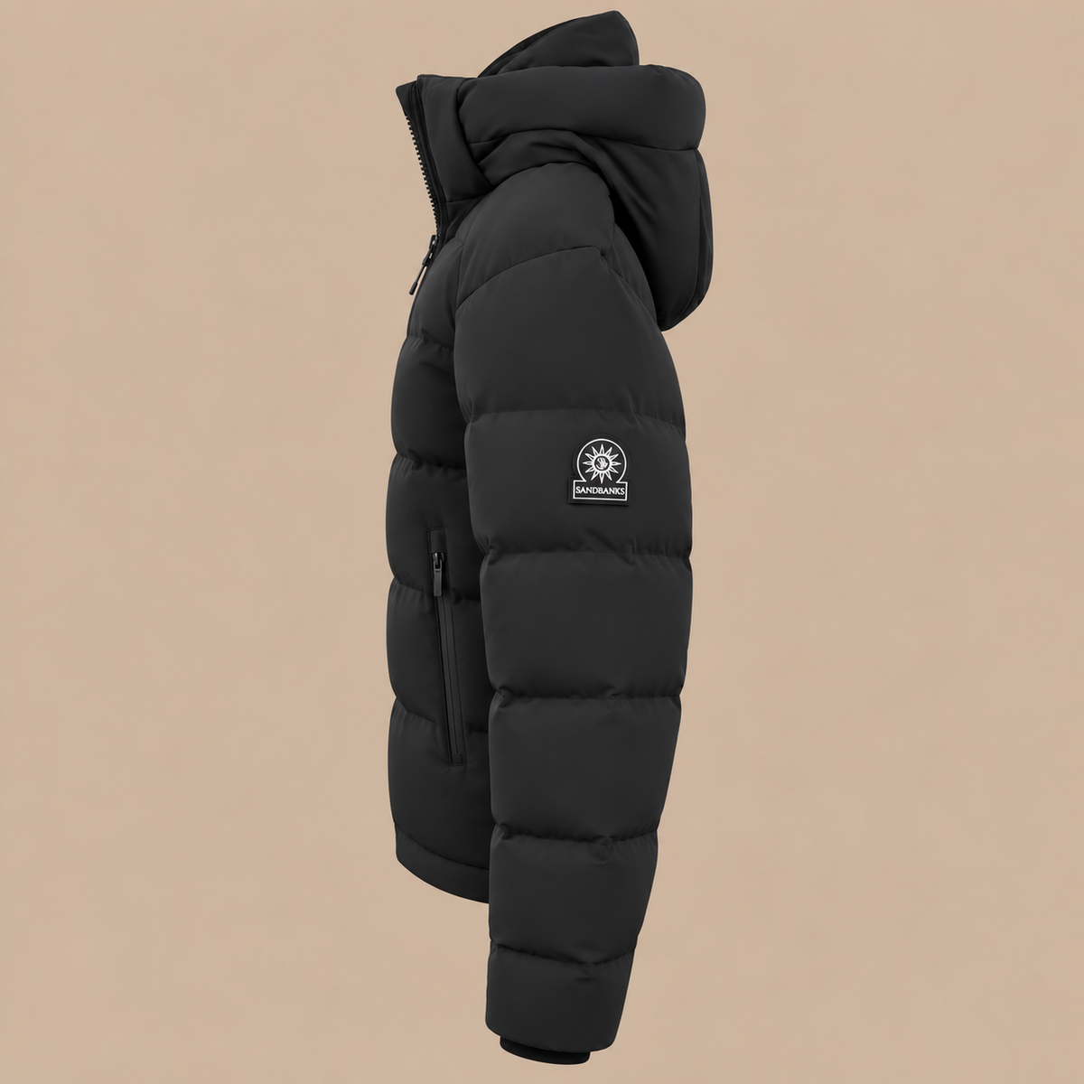 SANDBANKS Banks Waterproof Puffer Coat - Black