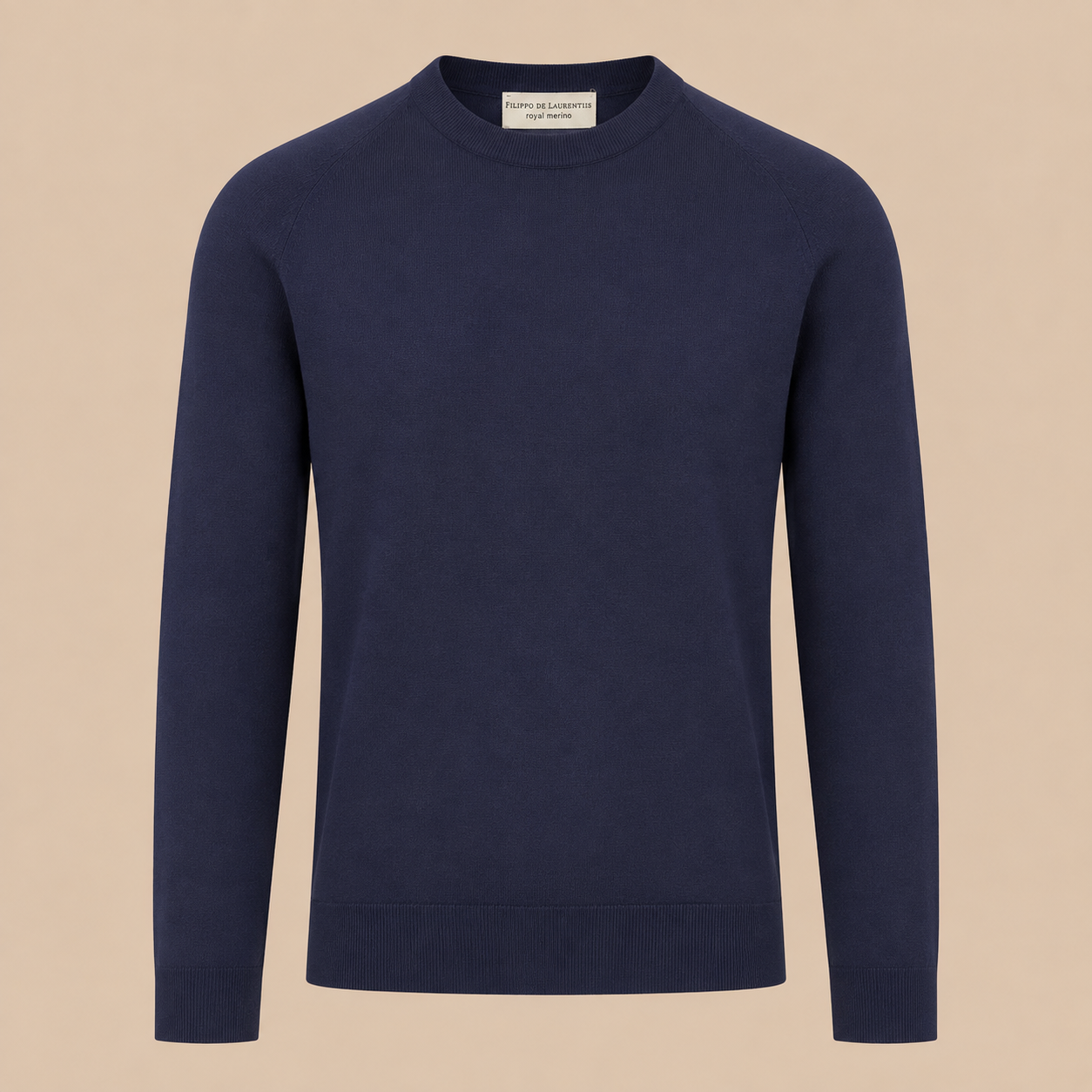 FILLIPPO DE LAURENTIIS Crew Knit Jumper - Navy