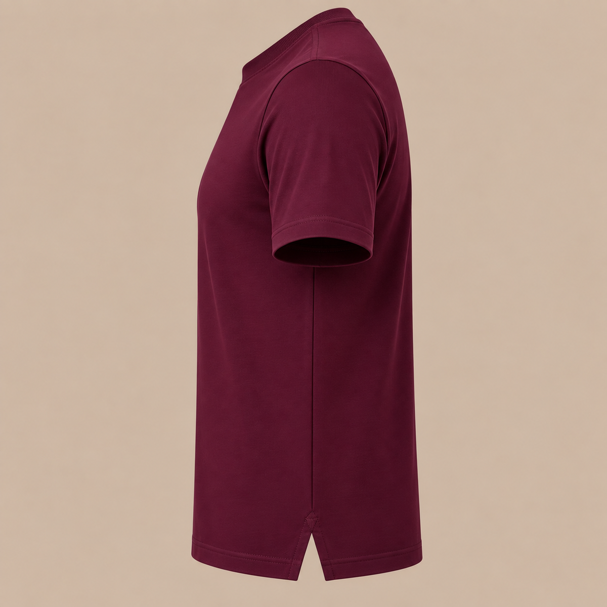 THOMAS MAINE Crew Tee - Burgundy.
