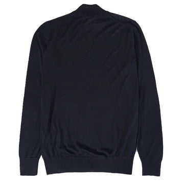 Pal zileri fine knit zip cardigan (navy)