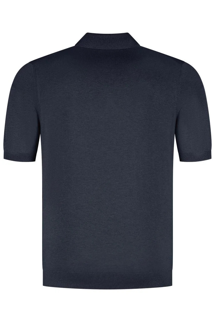 Gran Sasso fine knit zip polo