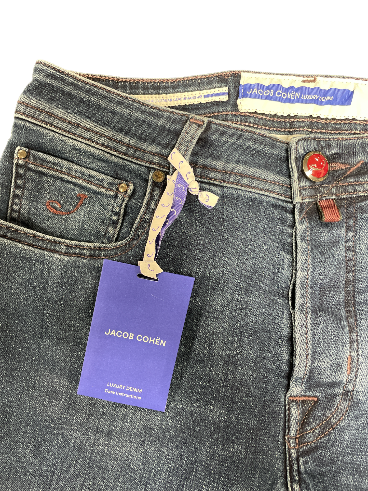 Jacob Cohen Denim Jean / wine badge