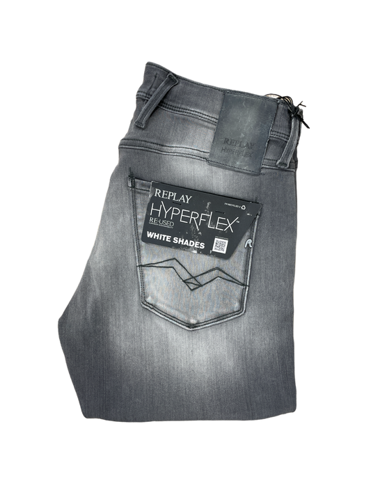 Replay Slim Fit Anbass Jean - Grey / White Shades