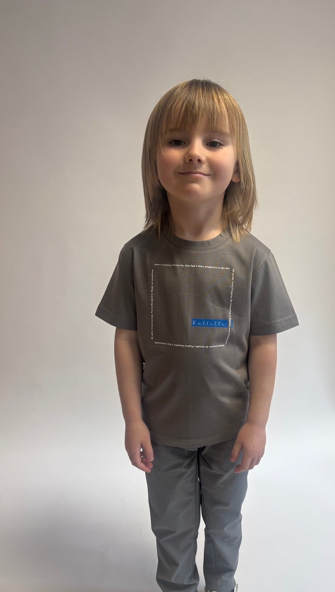 Bulletto  kids life  tee grey.