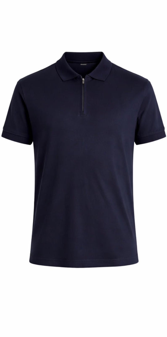 Pal zileri  navy zip polo