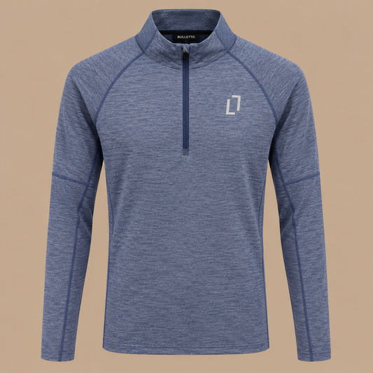 BULLETTO Formation 1/4 Zip - Mid Blue.