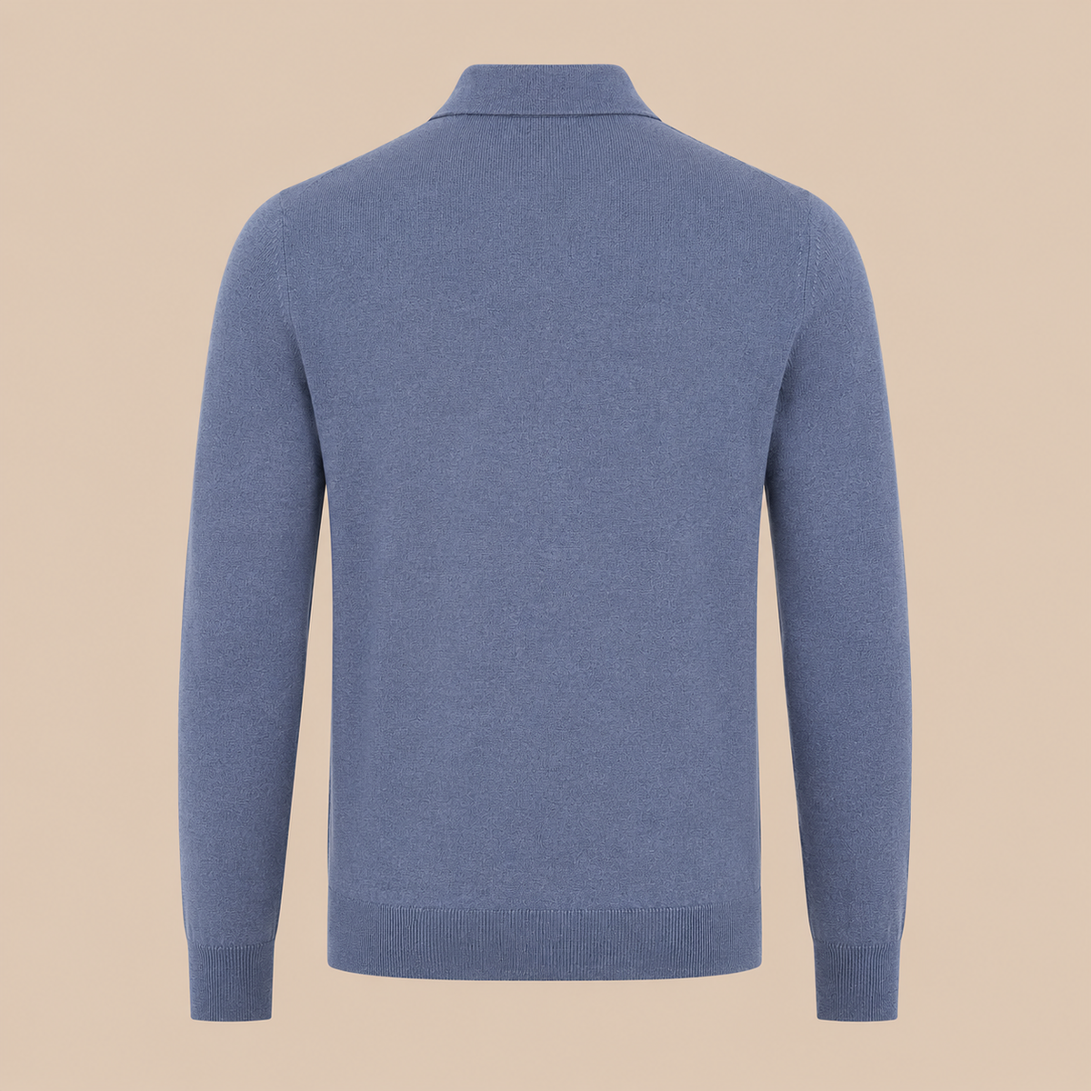 GRAN SASSO Zip Merino Knitwear Polo-Light Blue