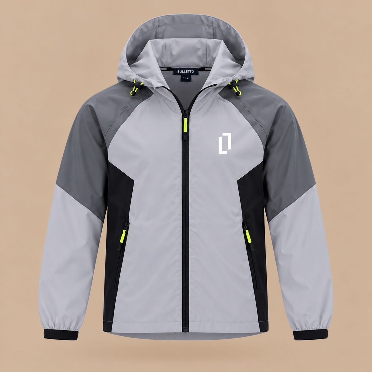 KIDS BULLETTO Tri Jacket - Grey / Black / SILVER.