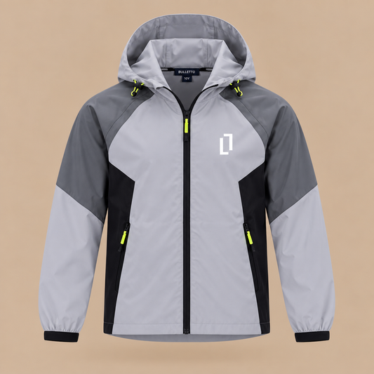 KIDS BULLETTO Tri Jacket - Grey / Black / SILVER.