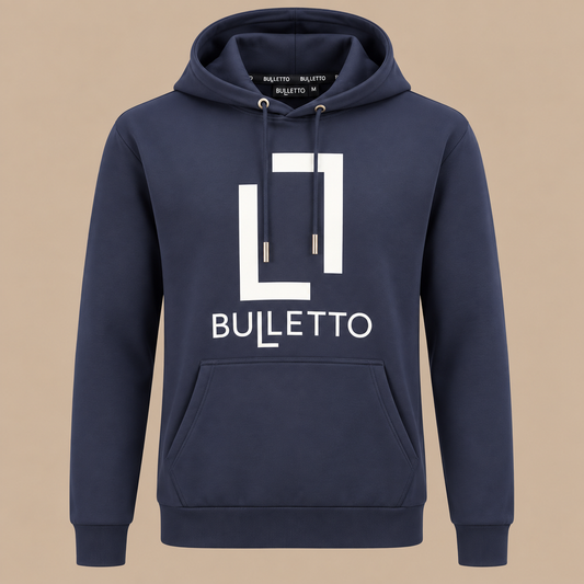 BULLETTO Logo Gym Hoodie - Blue.
