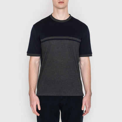 Pal zileri  grey / navy cotton t shirt