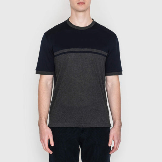 Pal zileri  grey / navy cotton t shirt