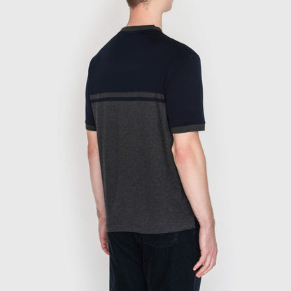 Pal zileri  grey / navy cotton t shirt