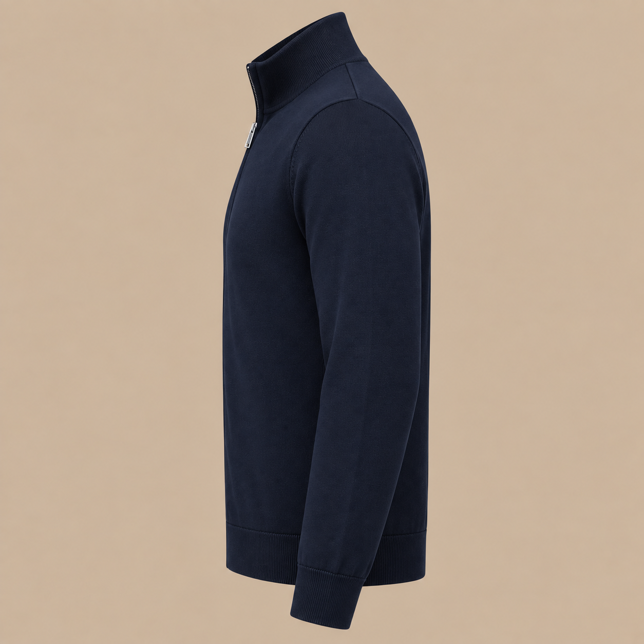 PROFUOMO ZIP KNIT CARDIGAN - BLACK