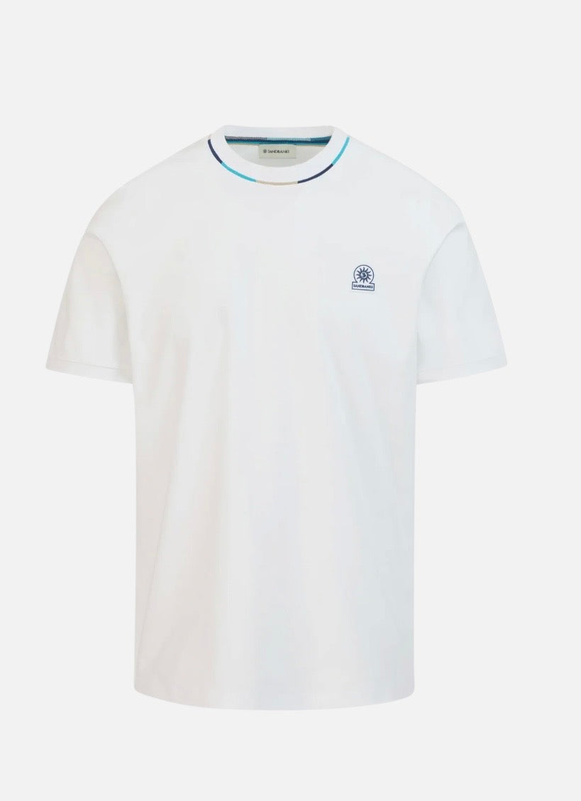 Sandbanks Badge Logo T - white