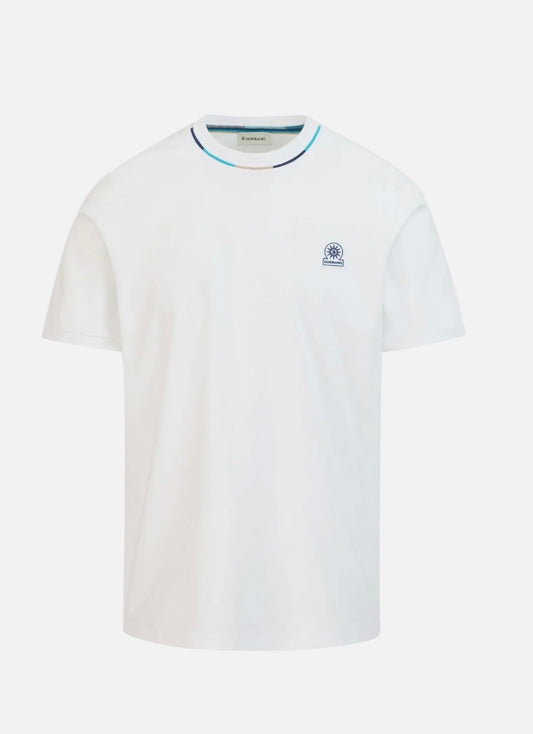 Sandbanks Badge Logo T - white