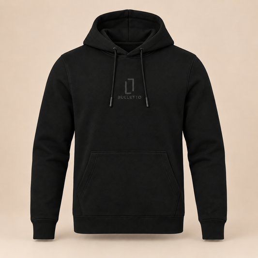 BULLETTO ORIGINAL VINYL HOODIE - BLACK.