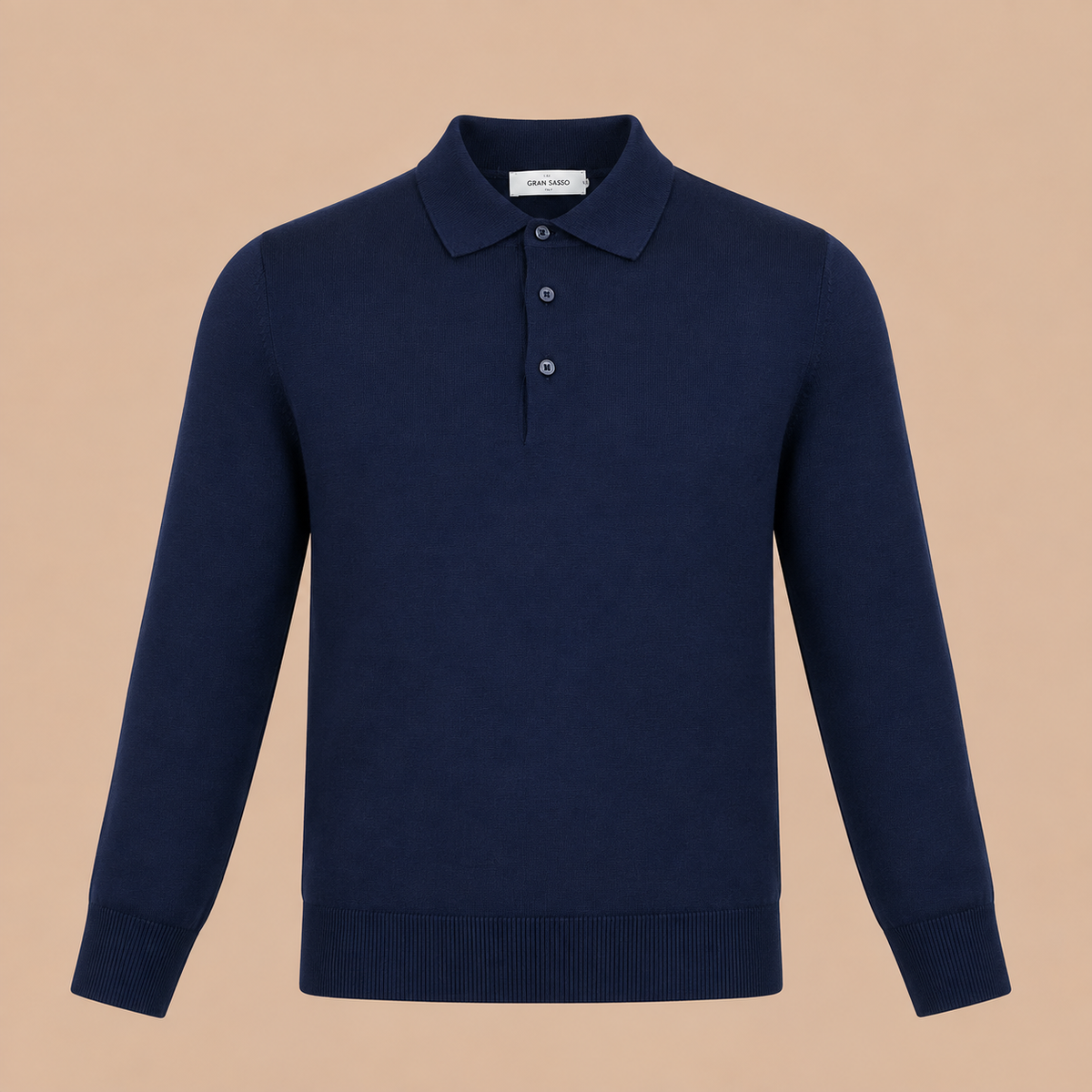 Gran Sasso 3 Button Merino Knitwear - Navy