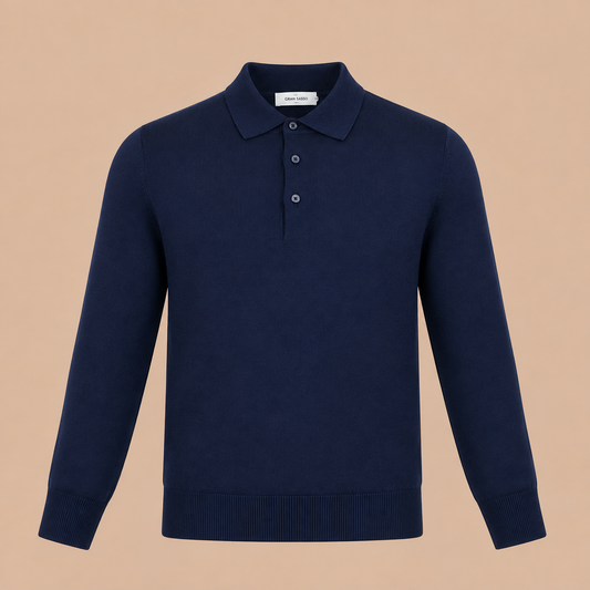 Gran Sasso 3 Button Merino Knitwear - Navy