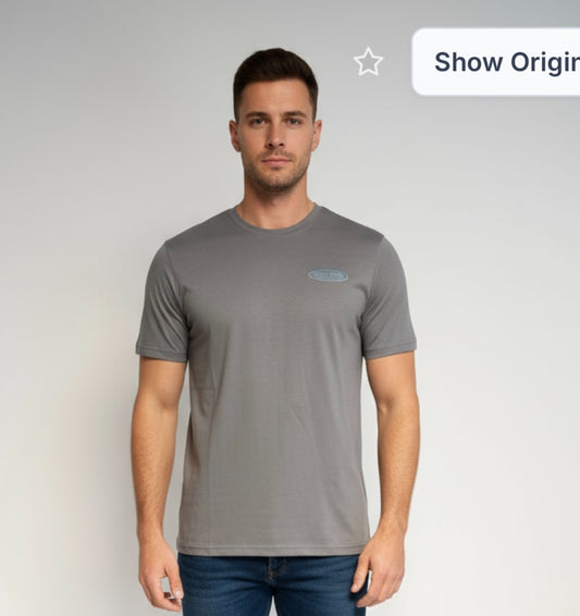 Bulletto embroided logo tee grey