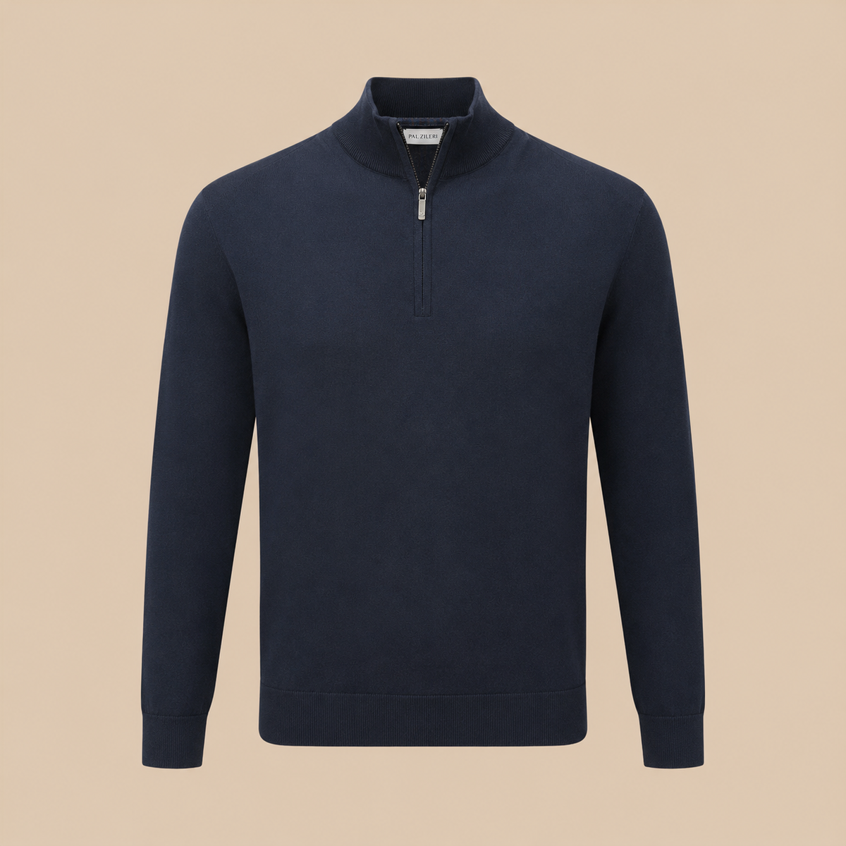 PAL ZILERI  Quarter Zip Knitwear - Navy