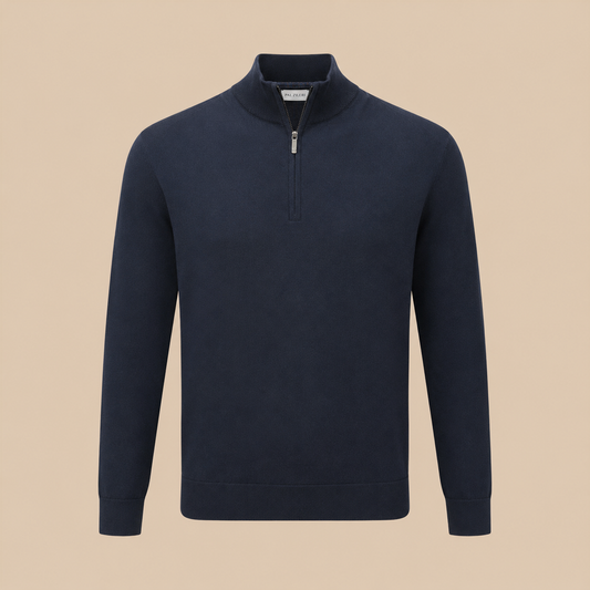 PAL ZILERI  Quarter Zip Knitwear - Navy