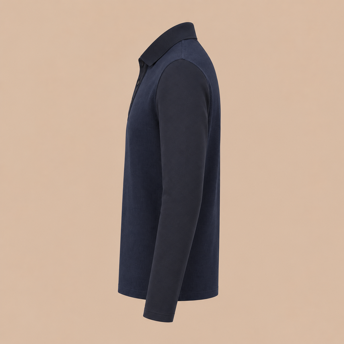 PAL ZILERI Long Sleeve Polo - Navy