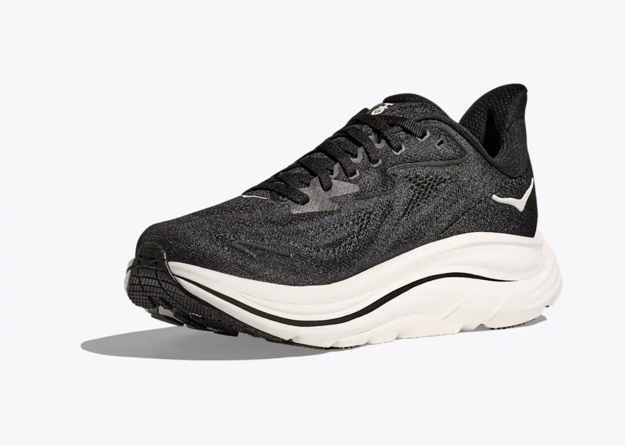 hoka clifton 10black white