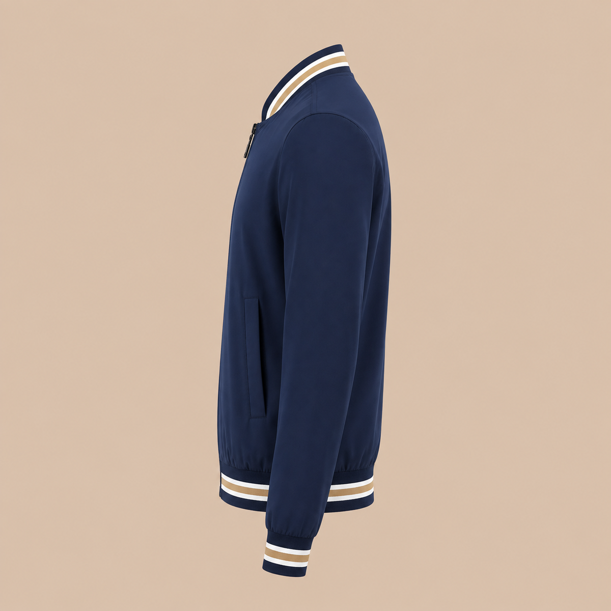 PAL ZILERI Bomber Jacket - Navy / Cream