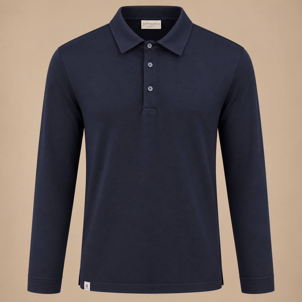 CAPOBIANCO Button Polo - Navy
