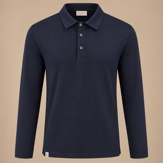 CAPOBIANCO Button Polo - Navy