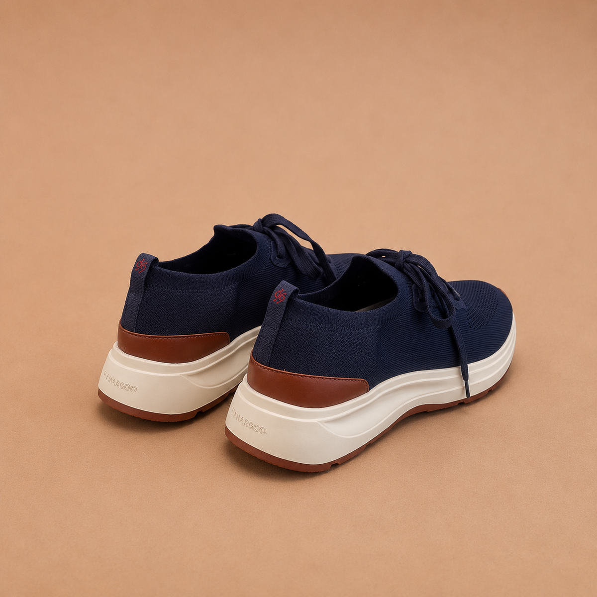 GRAN SASSO Navy. Knit Sneaker