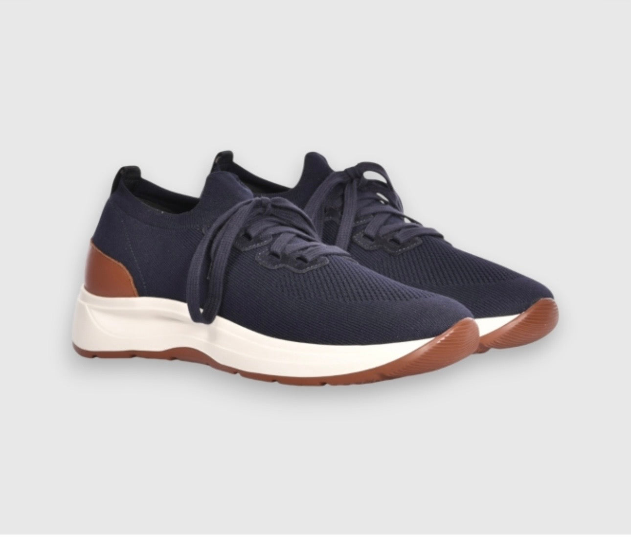 GRAN SASSO knit sneaker navy.