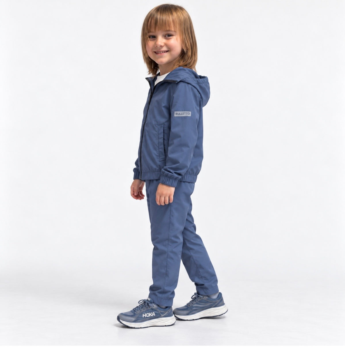 KIDS BULLETTO Flex Tracksuit - STEEL Blue.