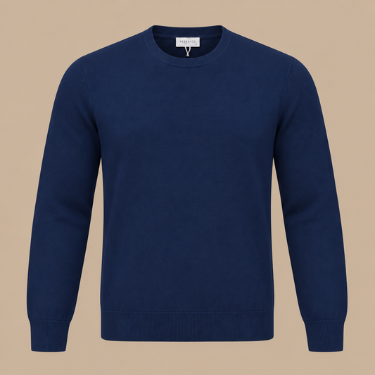 PROFUOMO CREW NECK KNIT -NAVY