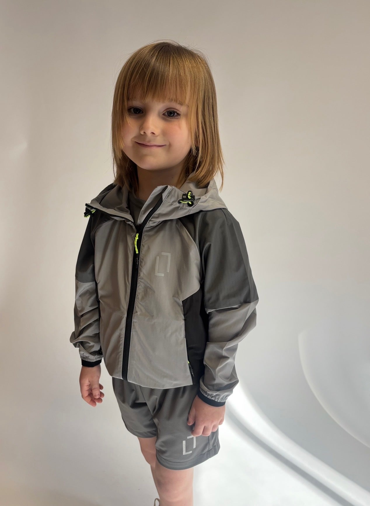 Bulletto  kids tri jacket grey black silver