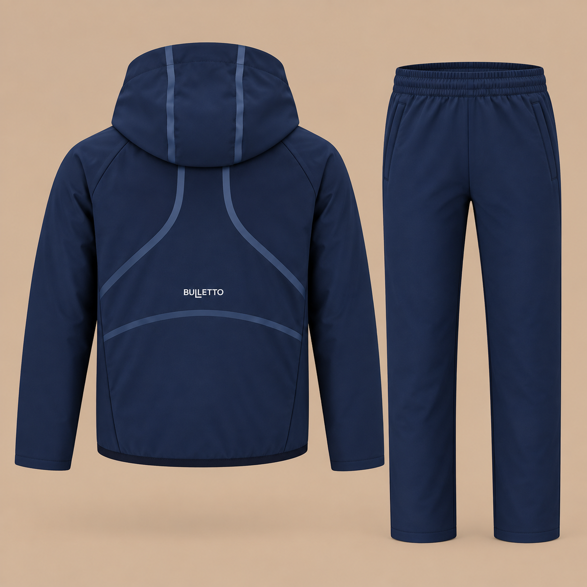 KIDS BULLETTO Tech Tracksuit - Navy.