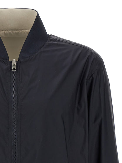 Pal Zileri reversible zip up shell bomber jacket  navy/beige