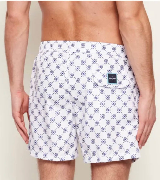 Gran Sasso Swim Short - white / blue
